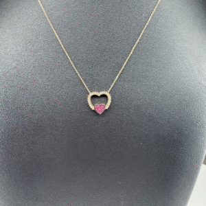 Cadena fina corazón dentro 506