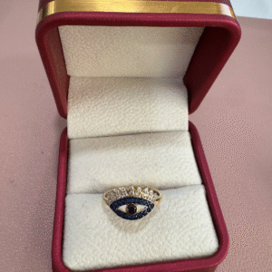 Blue evil eye ring  (Anillo de ojo turco azul )  87