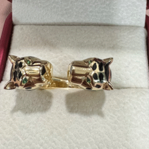 Ring with tiger head figures(Anillo de 2 cabezas de tigre )   343