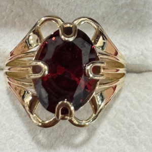 Large red powder ring   (Anillo piedra roja grande) 342