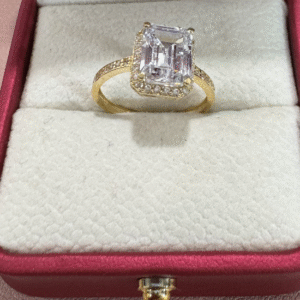 Square shiny stone ring (Anillo piedra cuadrada brillante )  303