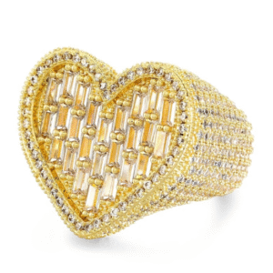 Large fire heart ring     (Anillo corazón grande de fuego )   276