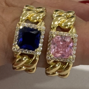 Square colored stone rings  (Anillos piedras cuadradas de colores )   333