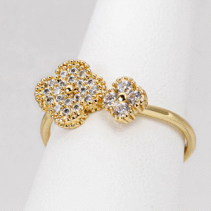 Thin ring flower and stone  ( Anillo fino flor y piedra )   354